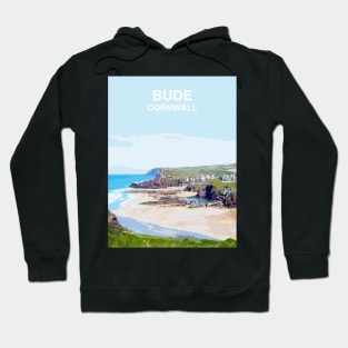 Bude Cornwall.  Cornish gift Kernow Travel location poster Hoodie